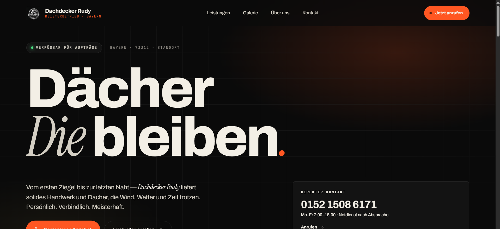 Dachdecker Rudy Homepage